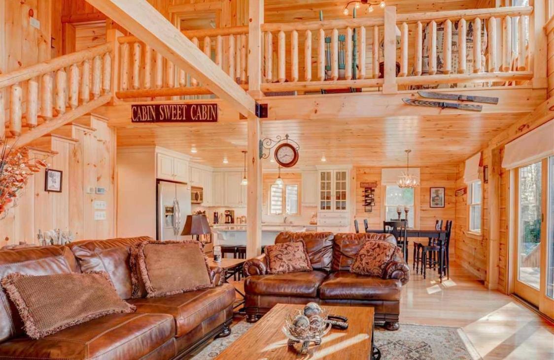 Oe Beautiful Modern Log Home On 17 Acres Private Views Fire Pit Ping Pong Ac Whitefield Exterior photo