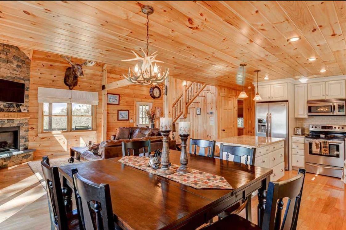 Oe Beautiful Modern Log Home On 17 Acres Private Views Fire Pit Ping Pong Ac Whitefield Exterior photo